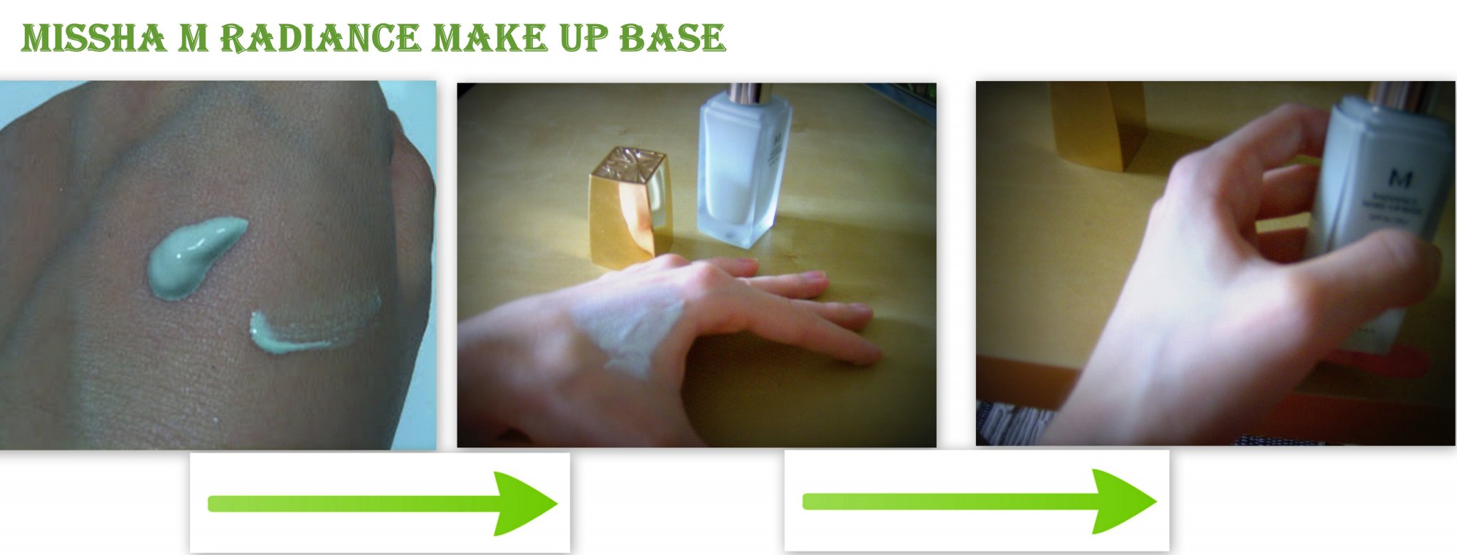 missha m radiance make up base termékteszthez